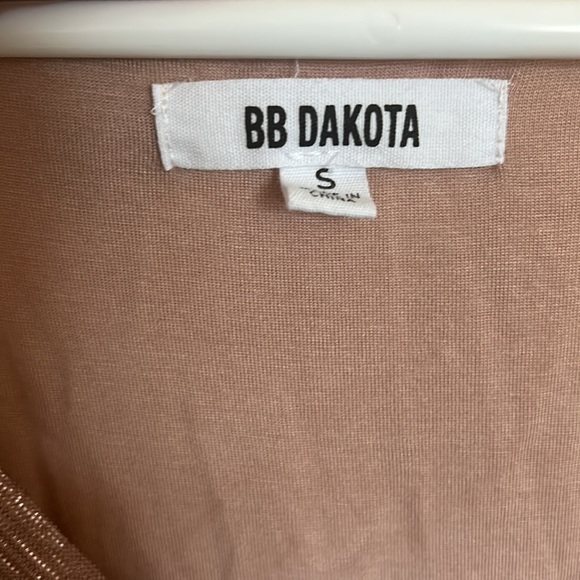 BB Dakota Love To Love You Pink Metallic Midi Cocktail Dress - Picture 4 of 13